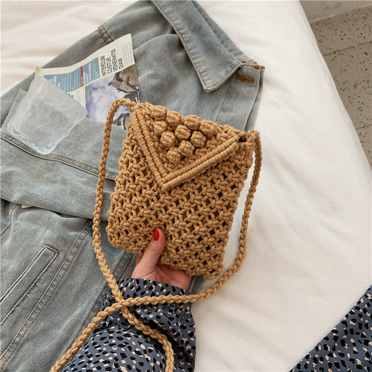 Western-Style Wool Square Messenger Bag - Women's Trendy Shoulder Bag