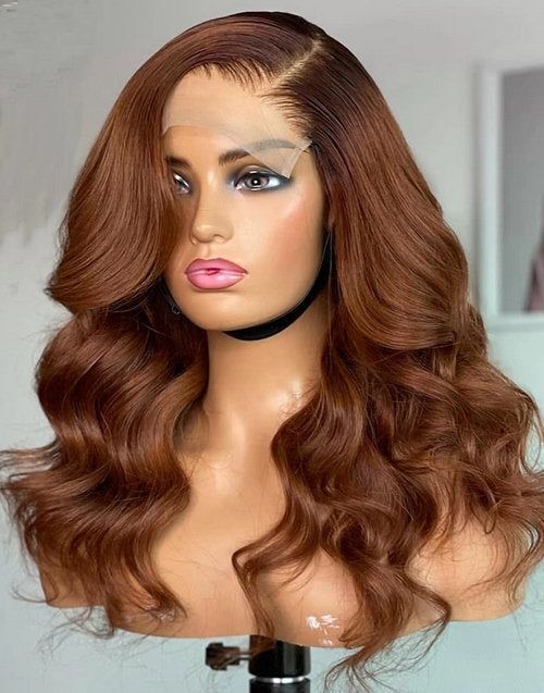 Women's Real Human Straight Hair Wig Head Cover - Adult Natural Hair