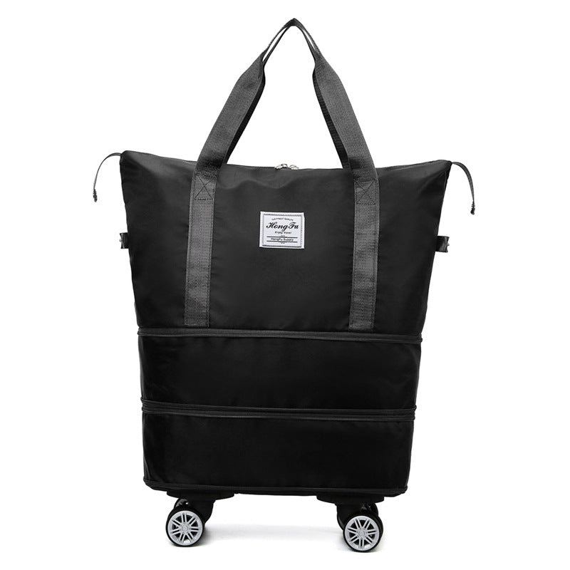 Universal Wheel Travel Bag - Double Layer Dry Wet Separation Fitness Yoga Sports Handbag