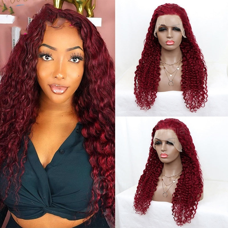 Women's Lace Front Human Hair Wig - Adult 134 Water Wave 18 Inch
