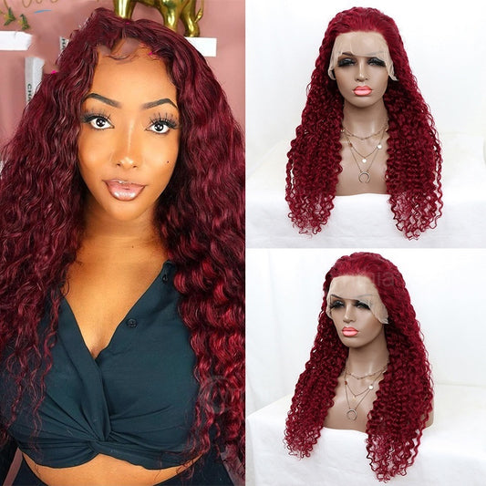 Women's Lace Front Human Hair Wig - Adult 134 Water Wave 18 Inch