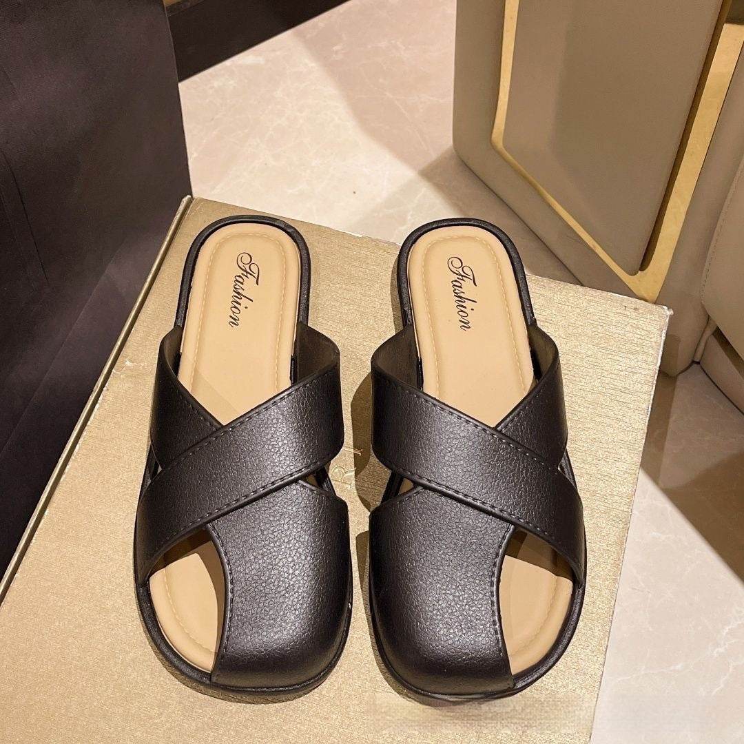 Outdoor Fashion French Lazy Flat Slippers Women's Toe Cap - Millivan supplies