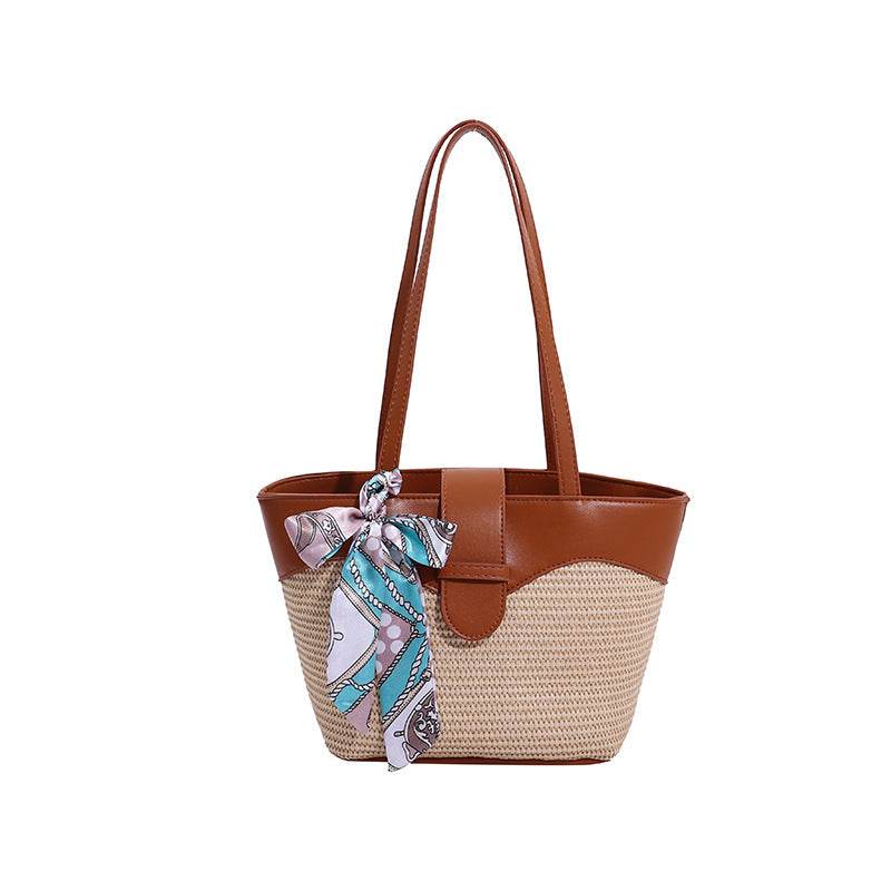 Women's Fashion Simple Silk Scarf Bow Shoulder Bag - Millivan supplies