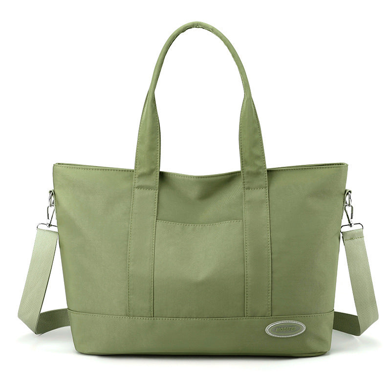 Large Capacity Korean Style Tote Bag - Trendy Solid Color Casual Shoulder Handbag for Women