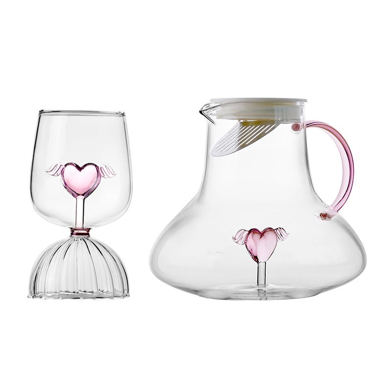 Minimalist Creative Water Pitcher Transparent Thick And High Temperature Resistant - Glass Drinkware