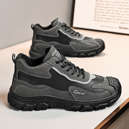 Men's Anti-skid Wear-resistant Sports High Top Shoes - Black Multiple Sizes