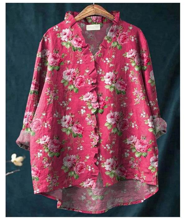 Loose Print Crew Neck Casual Plus Size Women's T-shirt - Millivan supplies