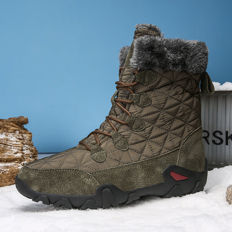 Men's Casual Fashion Platform Snow Boots - Brown Color Multiple Sizes
