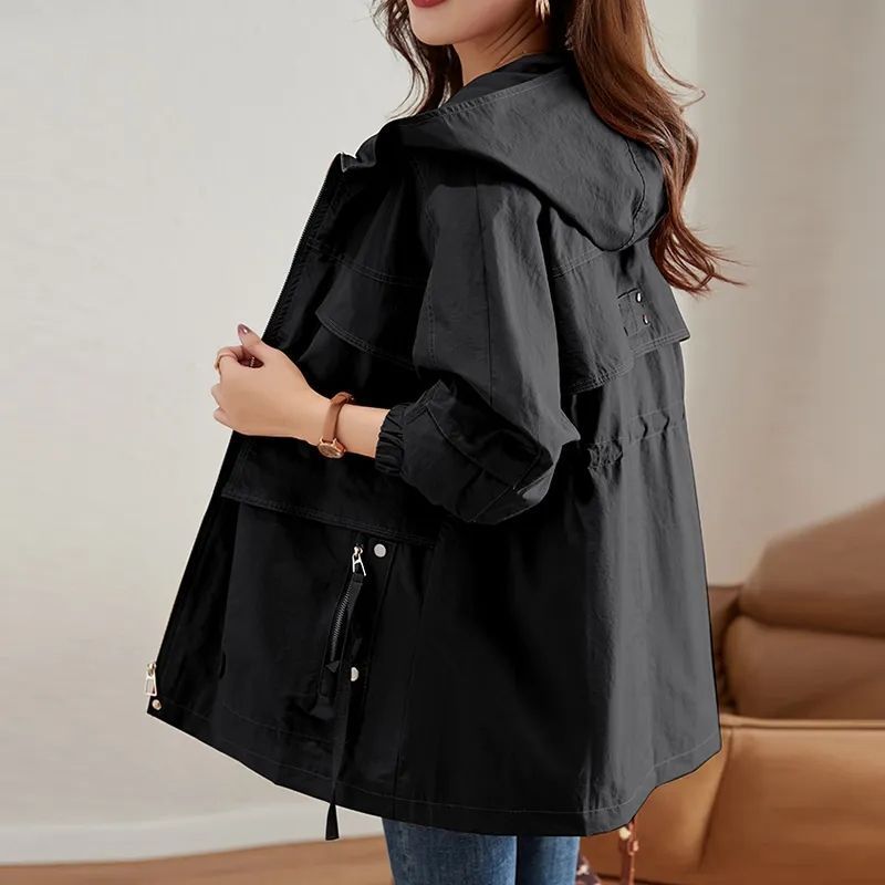 Women's Western-Style Trench Coat - Adult Plus Size Mid-Age Fashion
