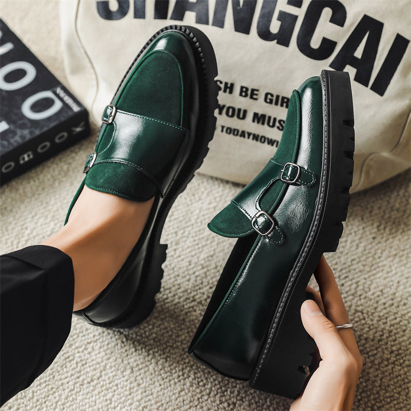 Slip-on Men's Thick Bottom Heighten Casual Shoes - Height Increasing Platform