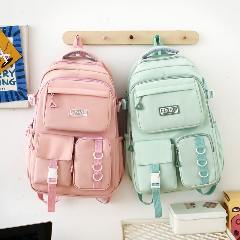 Cartoon Graffiti High School Student Large Capacity Schoolbag