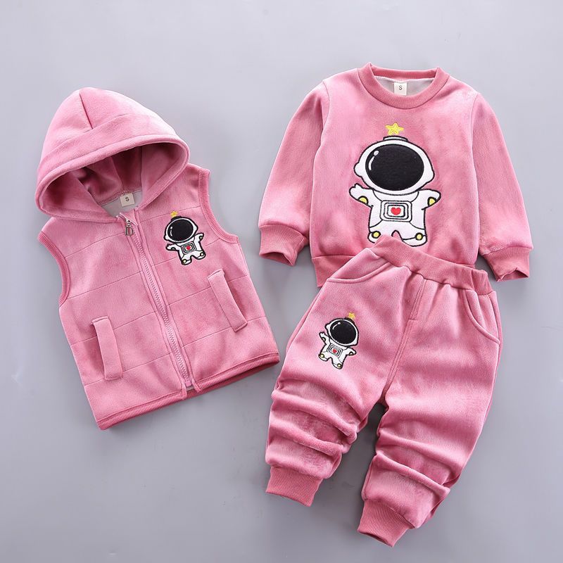 Adorable Baby Three-Piece Set - Cozy Top, Pants & Vest Outfit