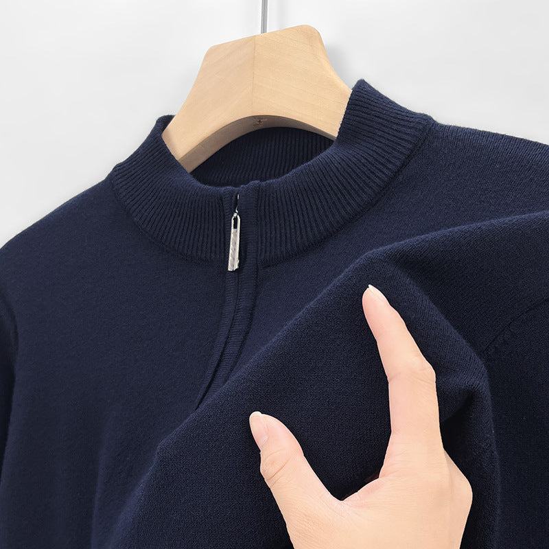 Men's Wool Knit Sweater - Adult Business Casual Pullover