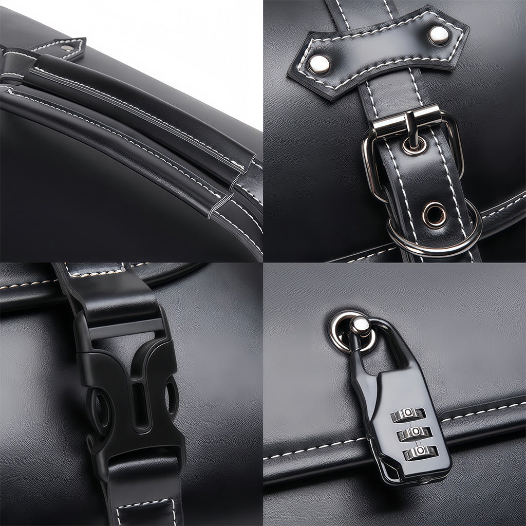 Motorcycle Side Bag with Coded Lock - Dark Punk Style