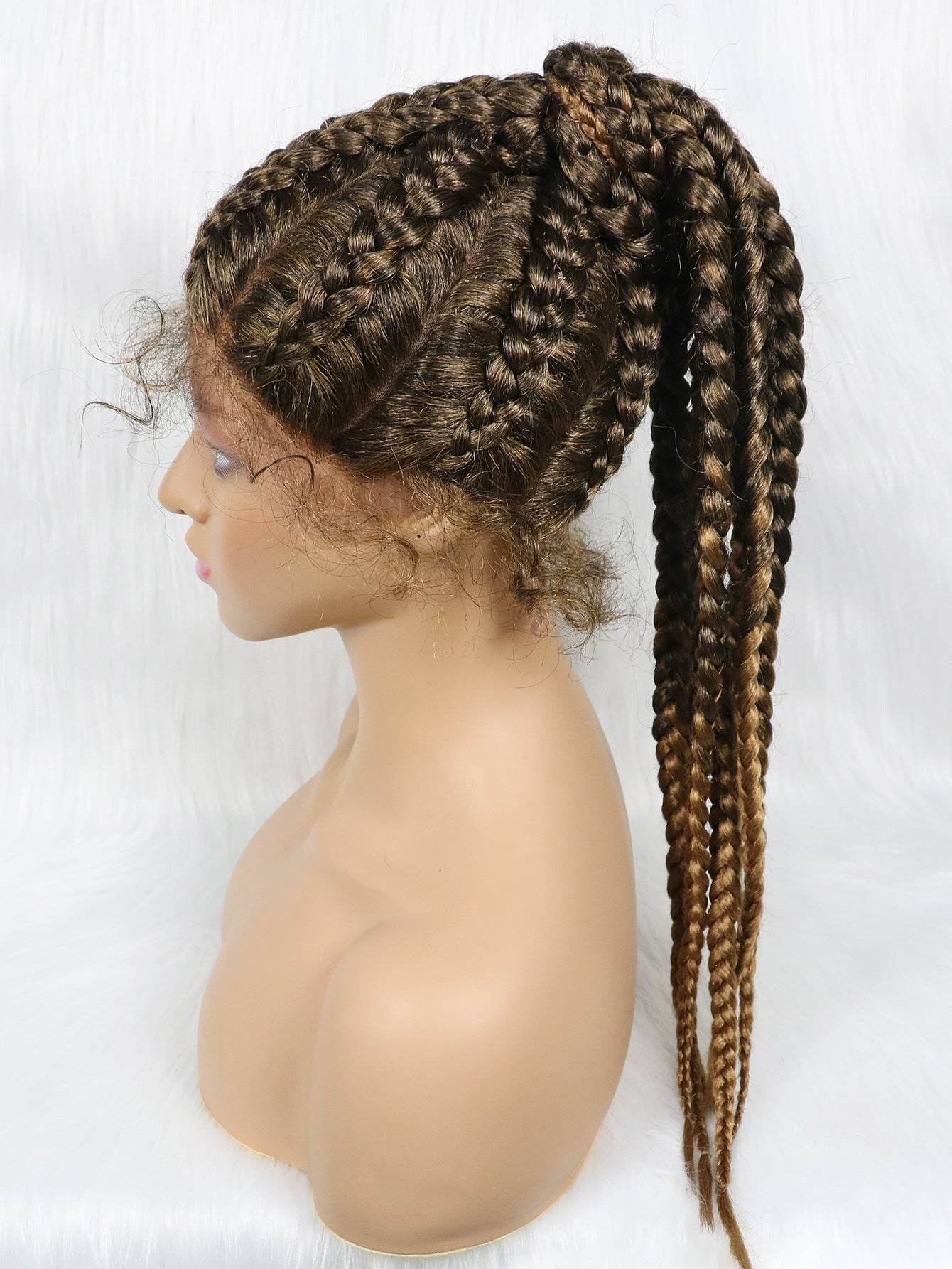 Braided Lace Front Synthetic Wig Braids African Braiding Hair - Millivan supplies