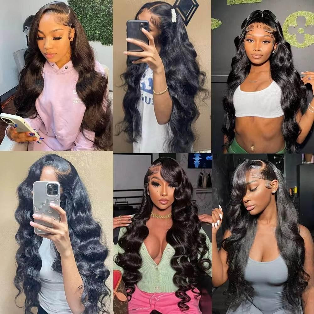 6x4 Density Virgin Human Hair Wigs For Black Women Vietnamese Raw Hair Transparent Lace Front Pre-Plucked Bleached Knots - Millivan supplies