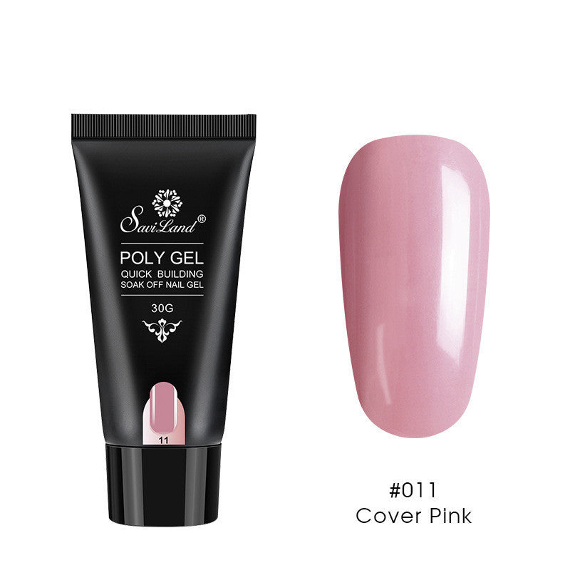 Quick Extension Crystal Gel Nail Set - Camouflage Pink 010