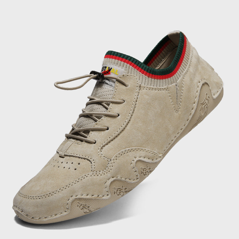 Autumn New Cold Sticky Shoes For Men - Slip-On Bean Shoes Genuine Leather