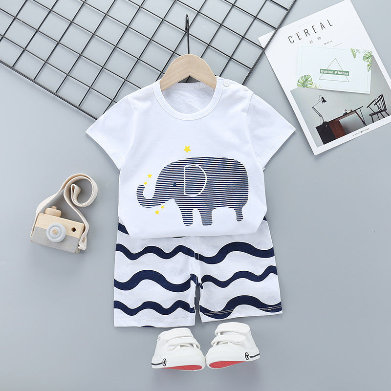 Children's baby clothes, foreign sports, short sleeves