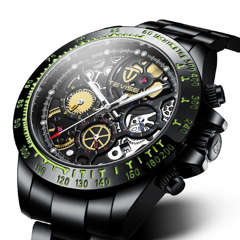 Men's Six-Pin Mechanical Sports Watch - 42mm