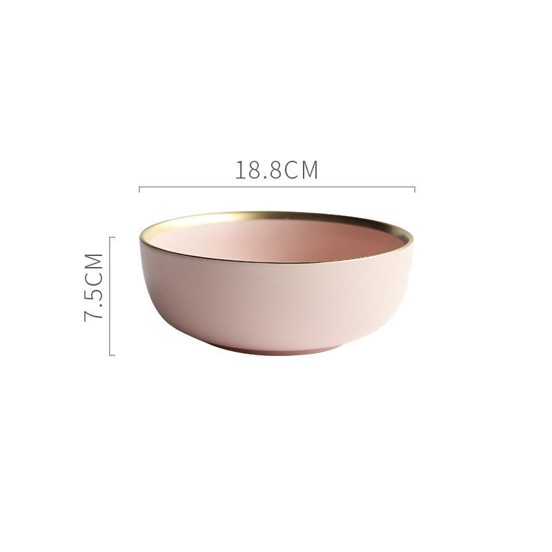 Nordic Porcelain Tea Bowl Set - Celadon Solid Color