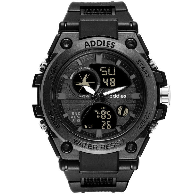 Men's Multifunctional Plastic Sports Watch - 50mm