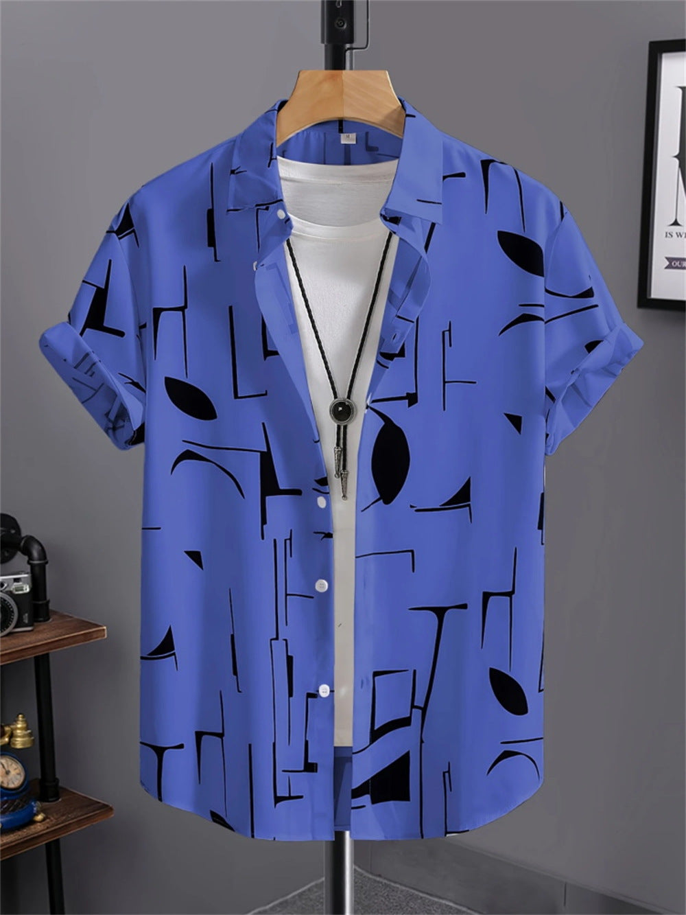 Men's 3D Printed Retro Fashion Shirt - All-Matching Vintage Style