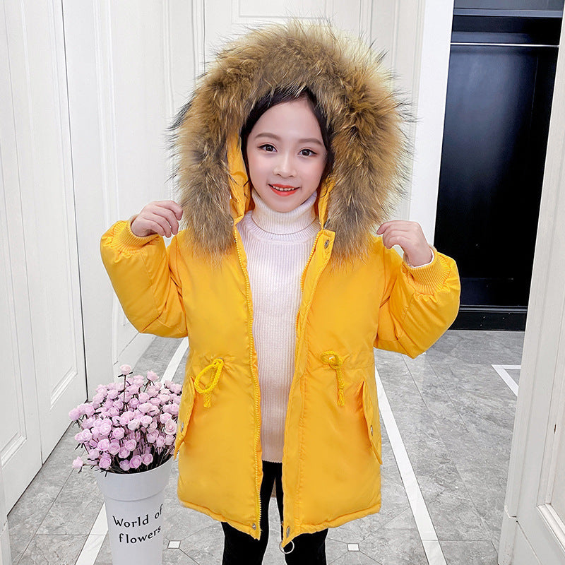 Children's Warm Winter Coat - Yellow Insulated Jacket
