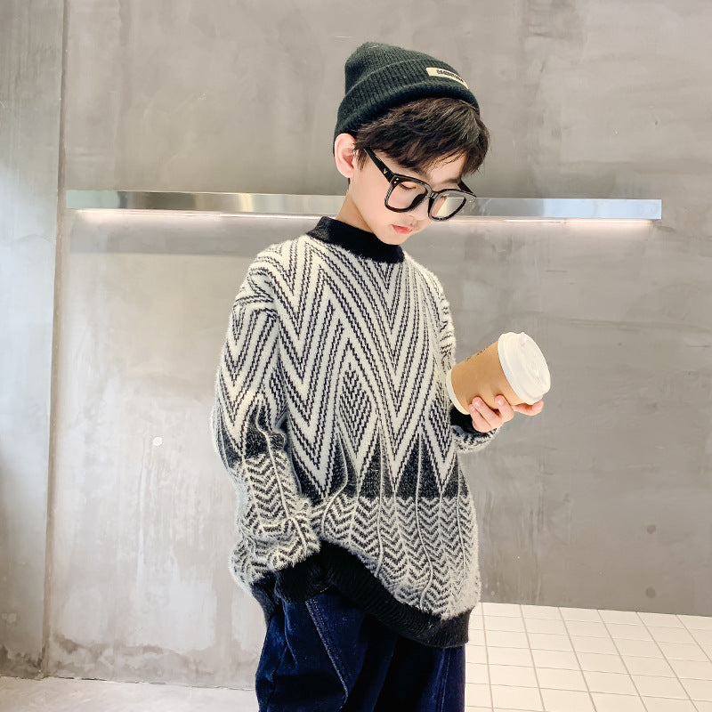 Fluffy Winter Clothing For Boys - Korean Style Cotton Hoodies for Children