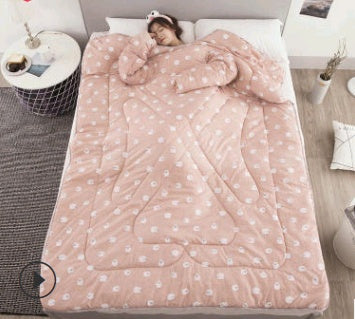 Winter Lazy Quilt with Sleeves - Polyester 1.2×1.6m Wearable Blanket 5 Colors 1350g