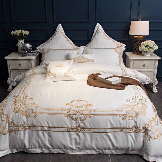 Four-piece cotton satin set