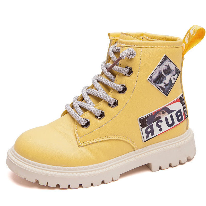 Children's High-Top School Sneakers - Unisex Cotton Riding Boots