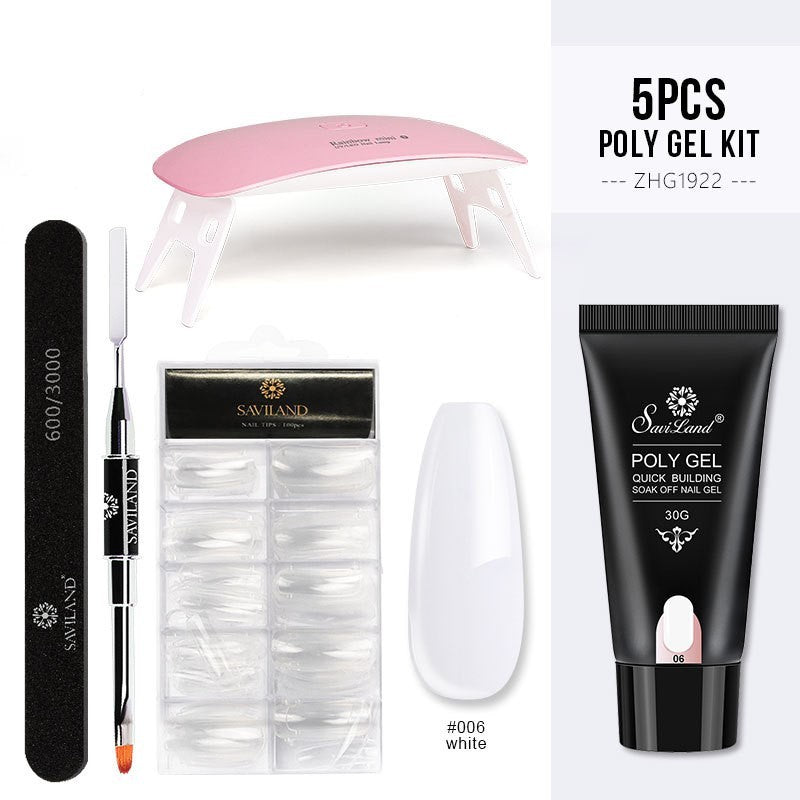 Quick Extension Crystal Gel Nail Set - Camouflage Pink 010