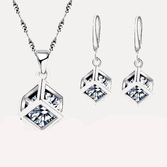 Women's Elegant Earrings and Necklace Set - Fashion Jewelry Collection