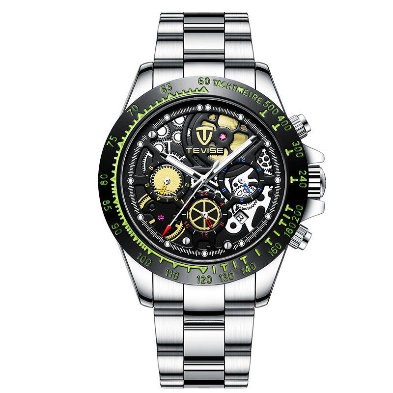 Men's Six-Pin Mechanical Sports Watch - 42mm