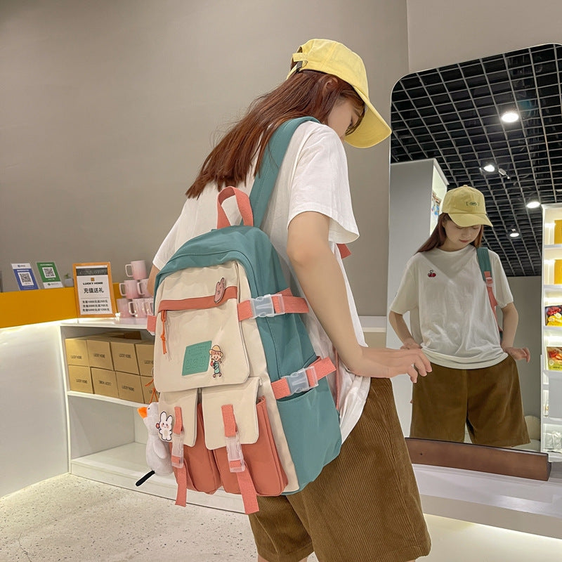 New Cute Female Student Backpack Large Capacity Travel Bag