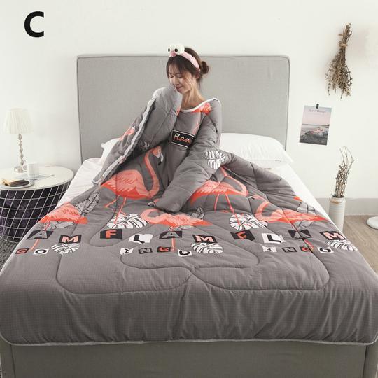 Winter Lazy Quilt with Sleeves - Polyester 1.2×1.6m Wearable Blanket 5 Colors 1350g