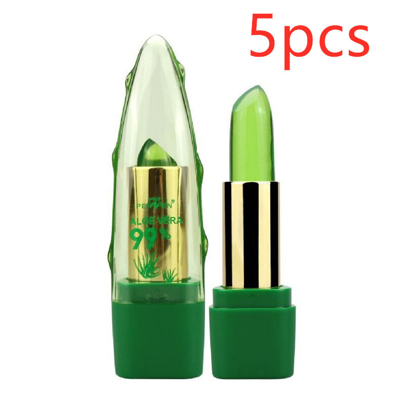 Aloe vera gel lipstick package showing 1PC to 5PCS quantity options