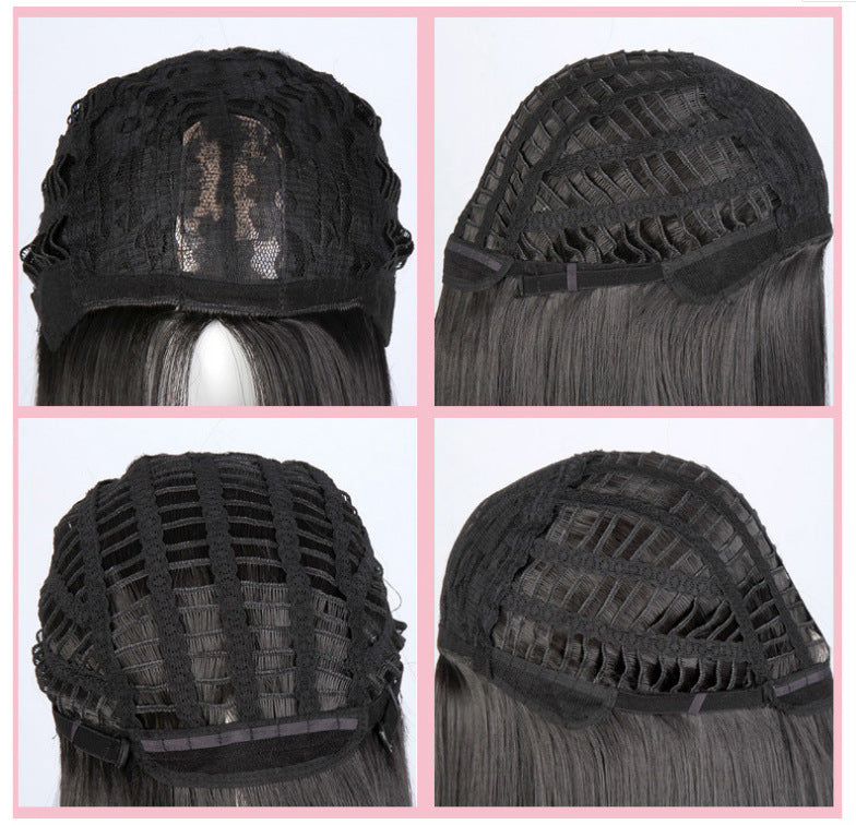 Women's Curly Big Wave Rose Net Wig - European American Long Hair 60-65cm