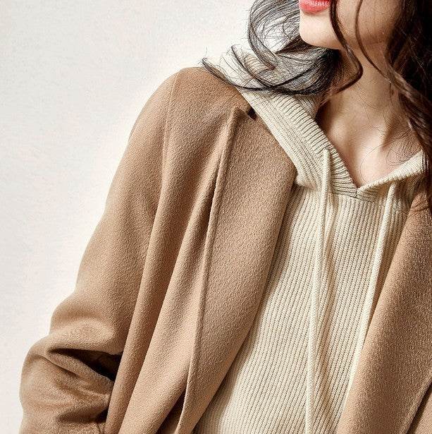 Lazy Loose Hoodie Knit Sweater With Wool Hoodie Backing - Millivan supplies