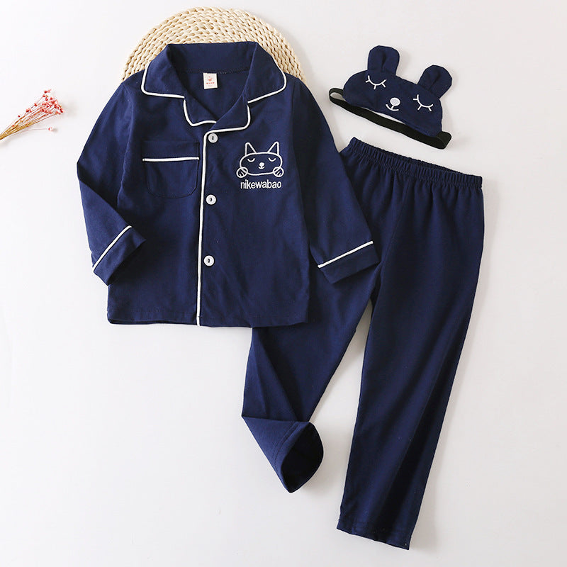 Spring Autumn Boys Girls Baby Kids Home Clothing Set - Color A Multiple Sizes