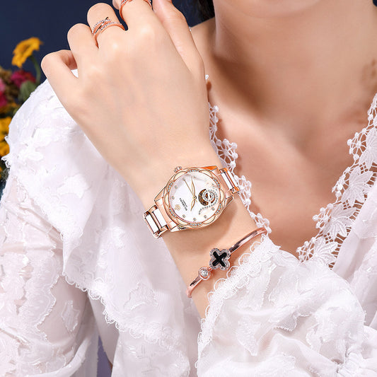 Designer Mechanical Women's Watch - Luxury Ceramic