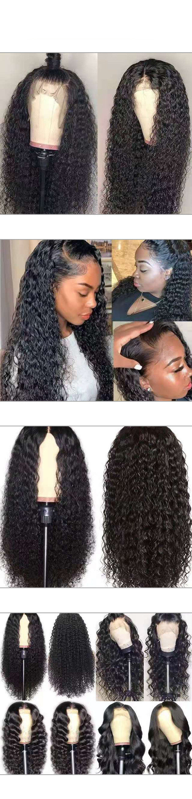 Women's Front Lace European American Long Curly Wig - Chemical Fiber Fashion Headgear