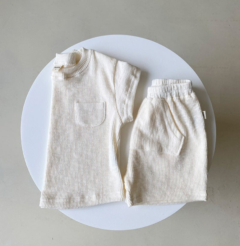 Children's Summer Clothing Set - Baby Romper & Casual Shorts
