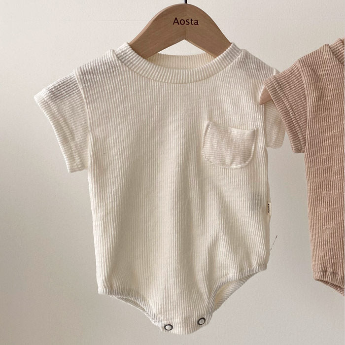 Children's Summer Clothing Set - Baby Romper & Casual Shorts