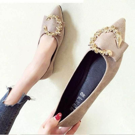 Shallow Mouth Tip Flats For Women Soft Lazy A Pedal Shoes Flat Shoes Women Shoes Woman - Millivan supplies