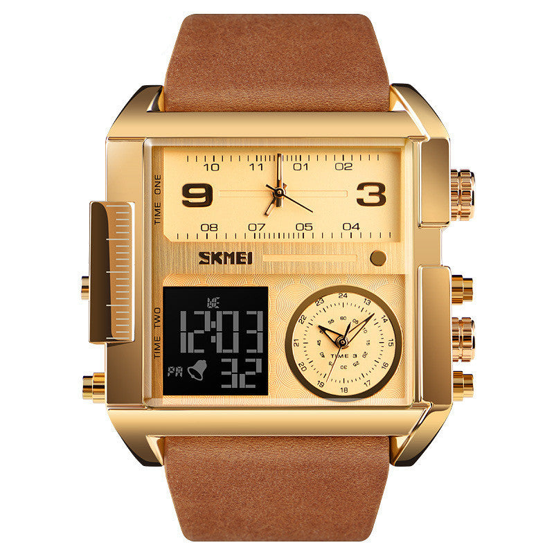 Square Large Dial Men's Business Watch - Waterproof