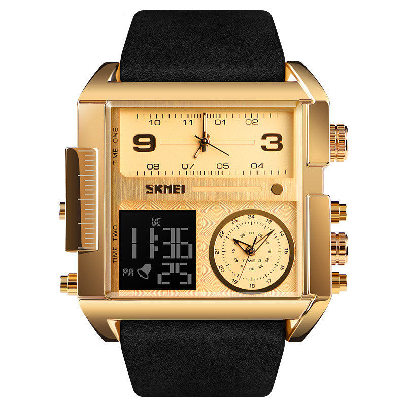 Square Large Dial Men's Business Watch - Waterproof