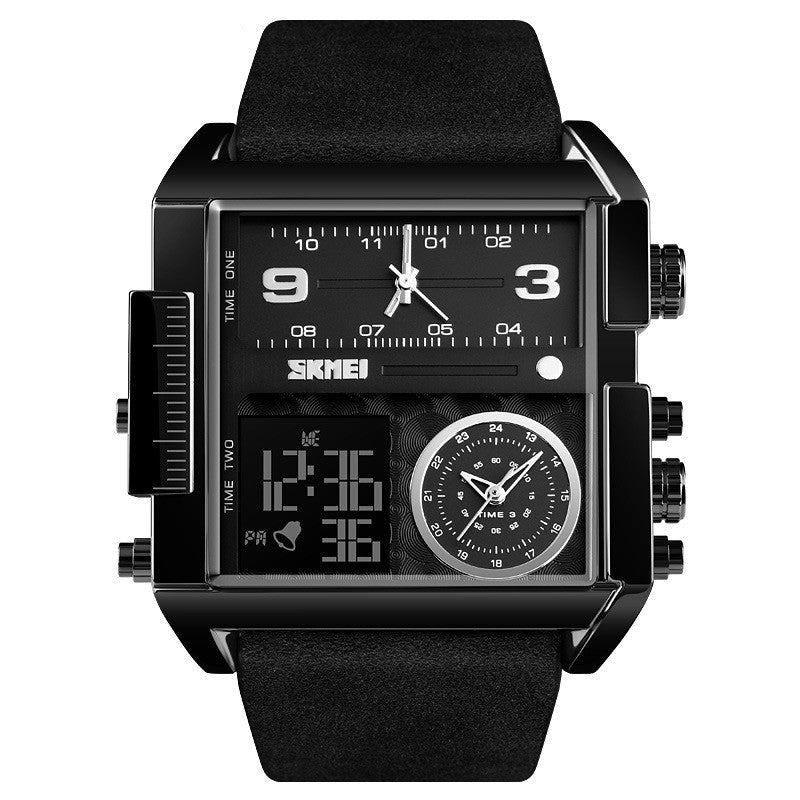 Square Large Dial Men's Business Watch - Waterproof