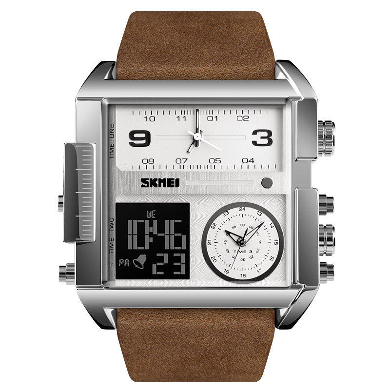Square Large Dial Men's Business Watch - Waterproof